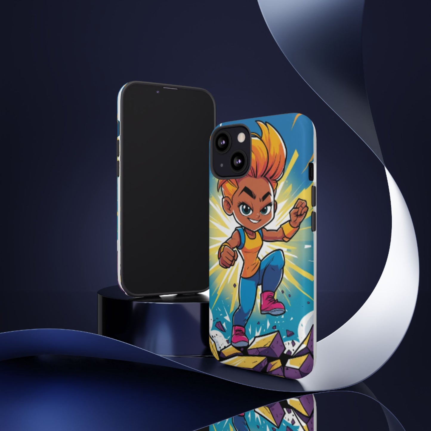 Phone Case — Bold Superhero Girl Design ("Tough Cases")