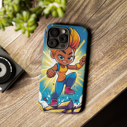 Phone Case — Bold Superhero Girl Design ("Tough Cases")