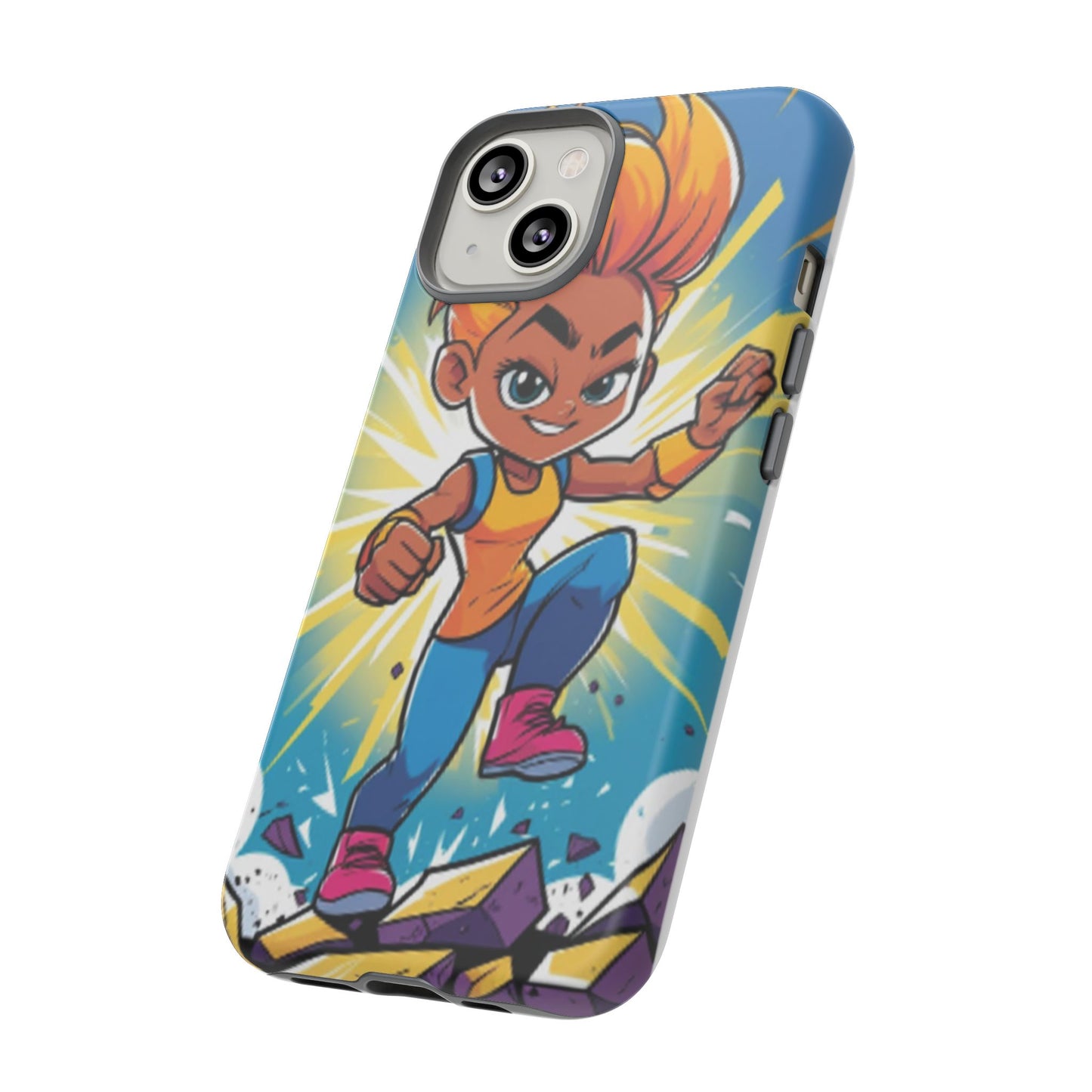 Phone Case — Bold Superhero Girl Design ("Tough Cases")