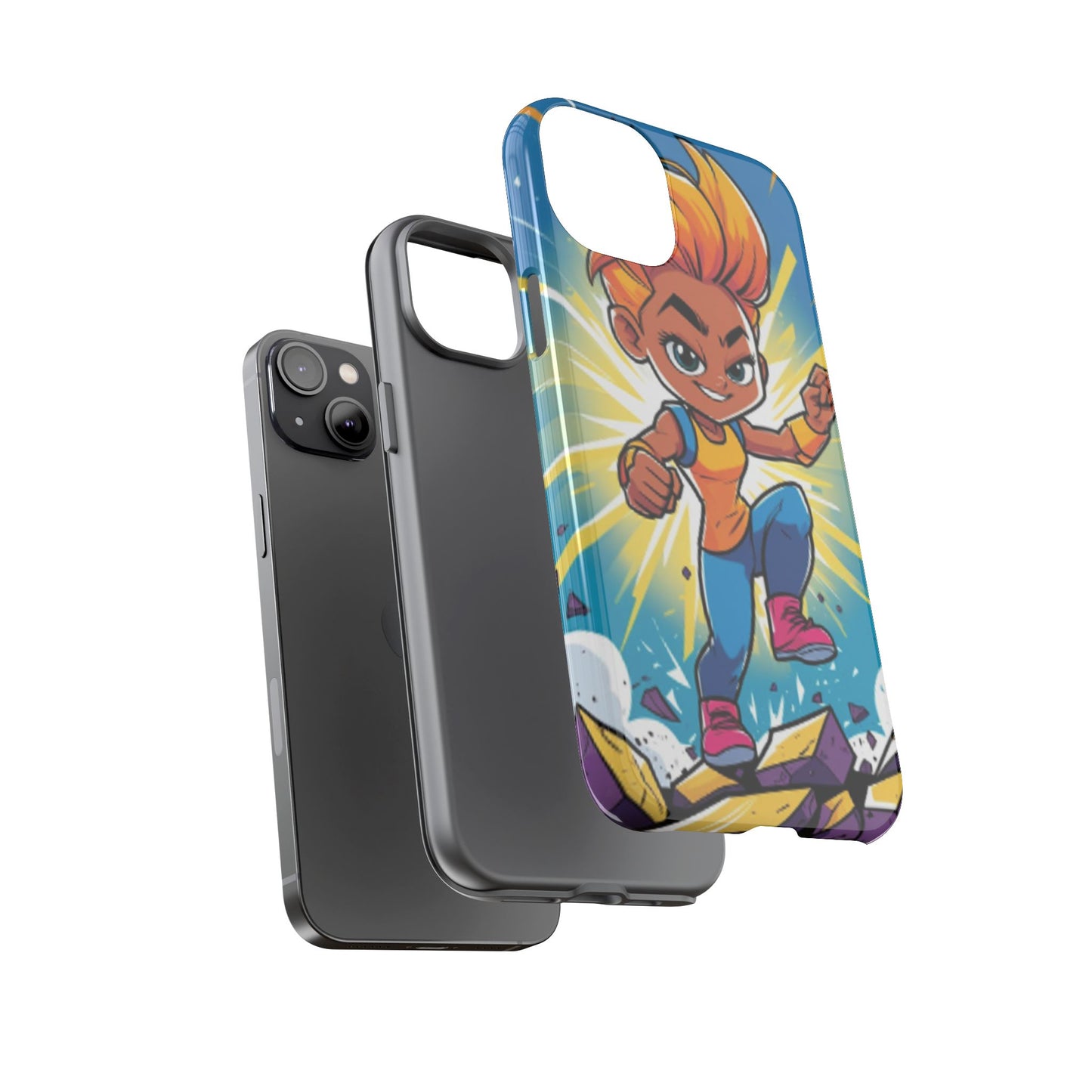Phone Case — Bold Superhero Girl Design ("Tough Cases")