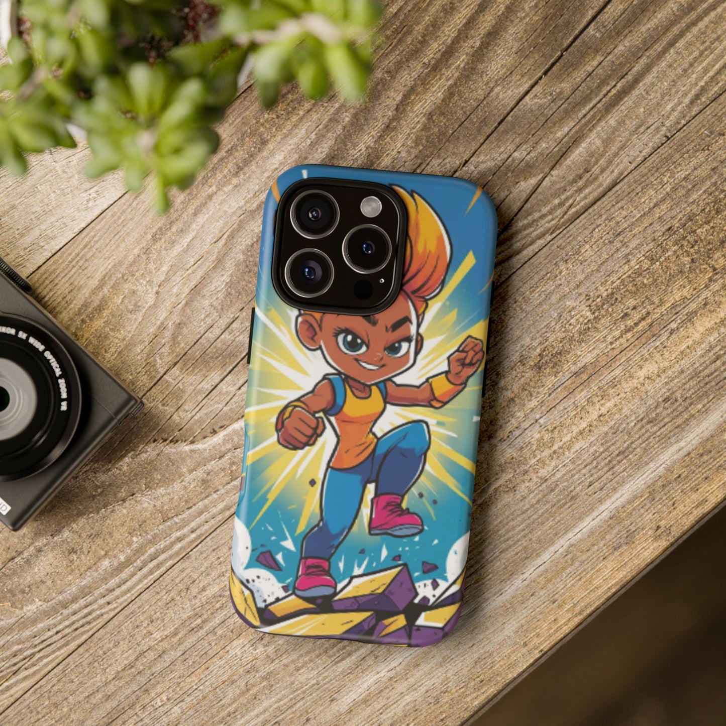 Phone Case — Bold Superhero Girl Design ("Tough Cases")