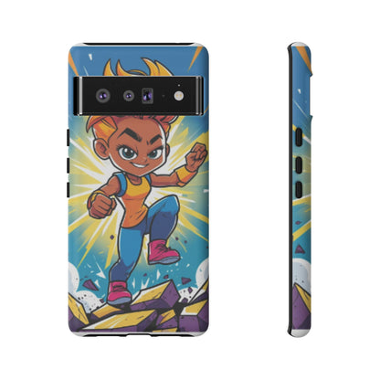 Phone Case — Bold Superhero Girl Design ("Tough Cases")