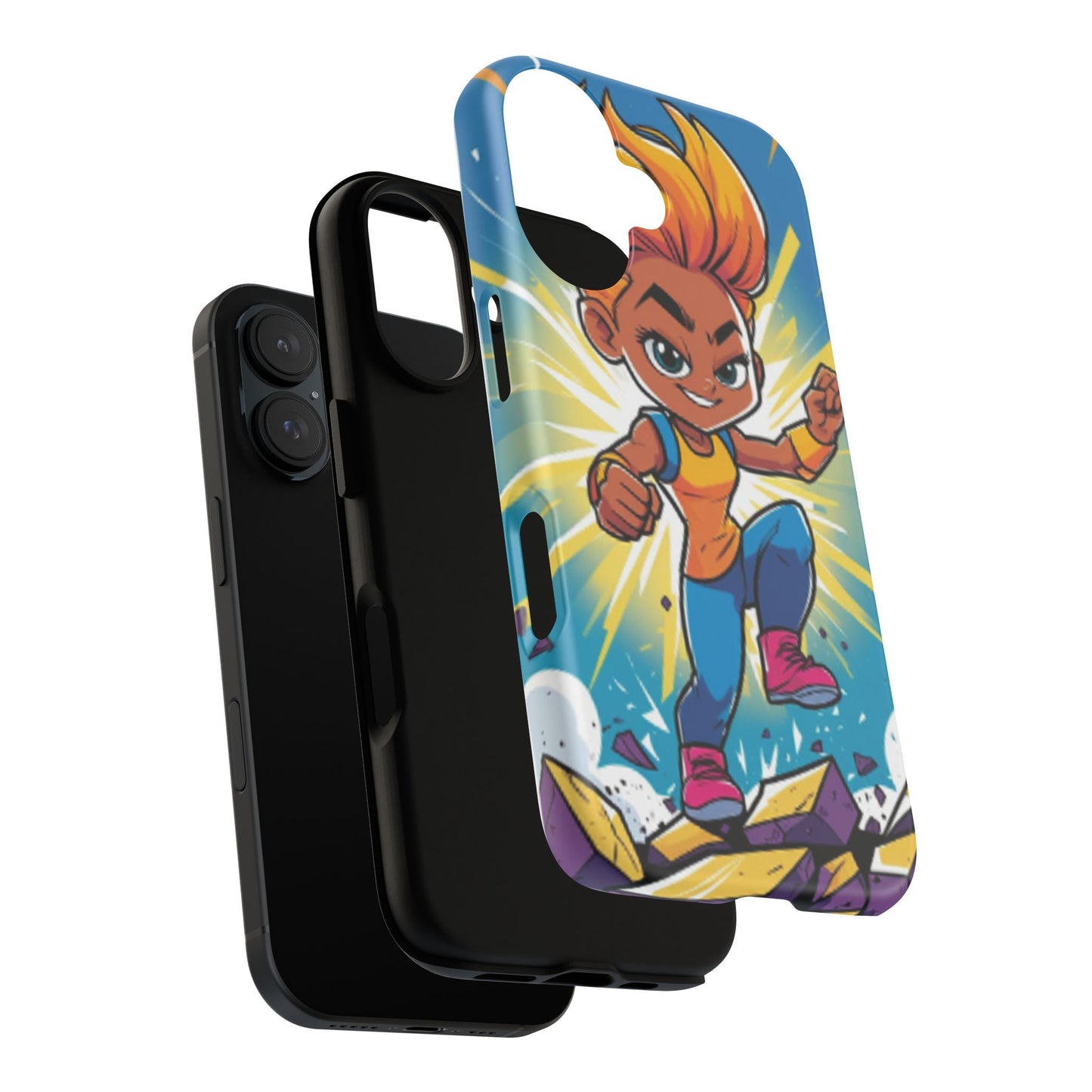 Phone Case — Bold Superhero Girl Design ("Tough Cases")