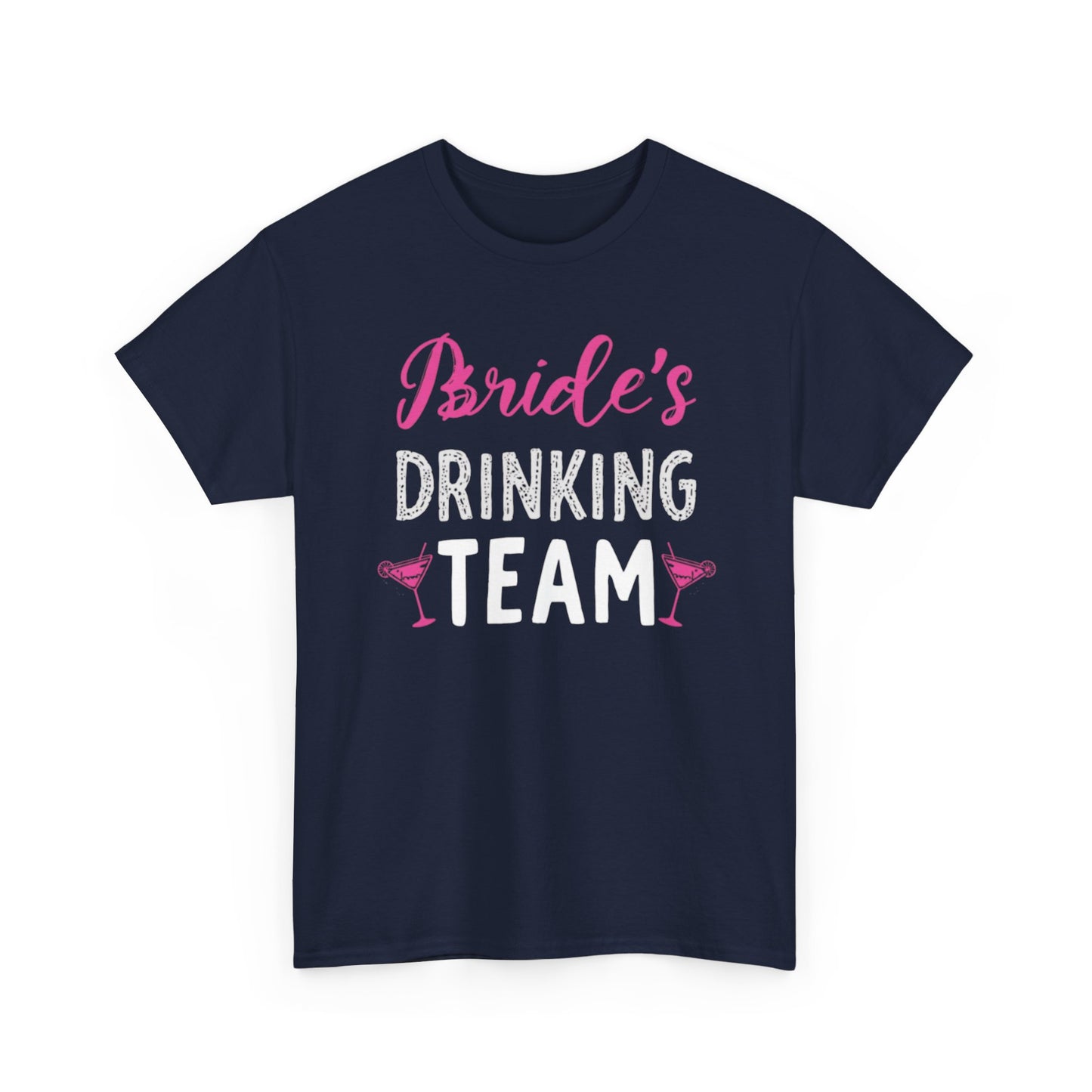 Bride's Drinking Tee - Bachelorette Party T-Shirt with Pink Martini Graphics