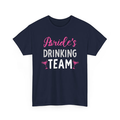 Bride's Drinking Tee - Bachelorette Party T-Shirt with Pink Martini Graphics