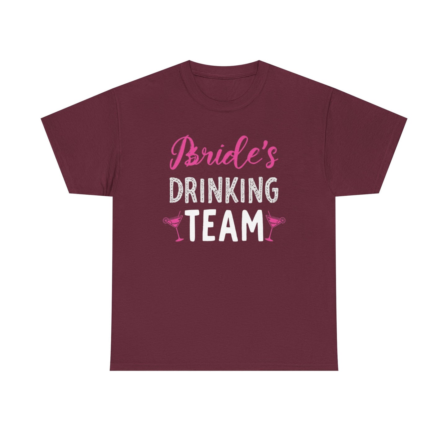 Bride's Drinking Tee - Bachelorette Party T-Shirt with Pink Martini Graphics
