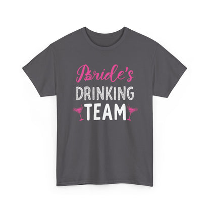 Bride's Drinking Tee - Bachelorette Party T-Shirt with Pink Martini Graphics