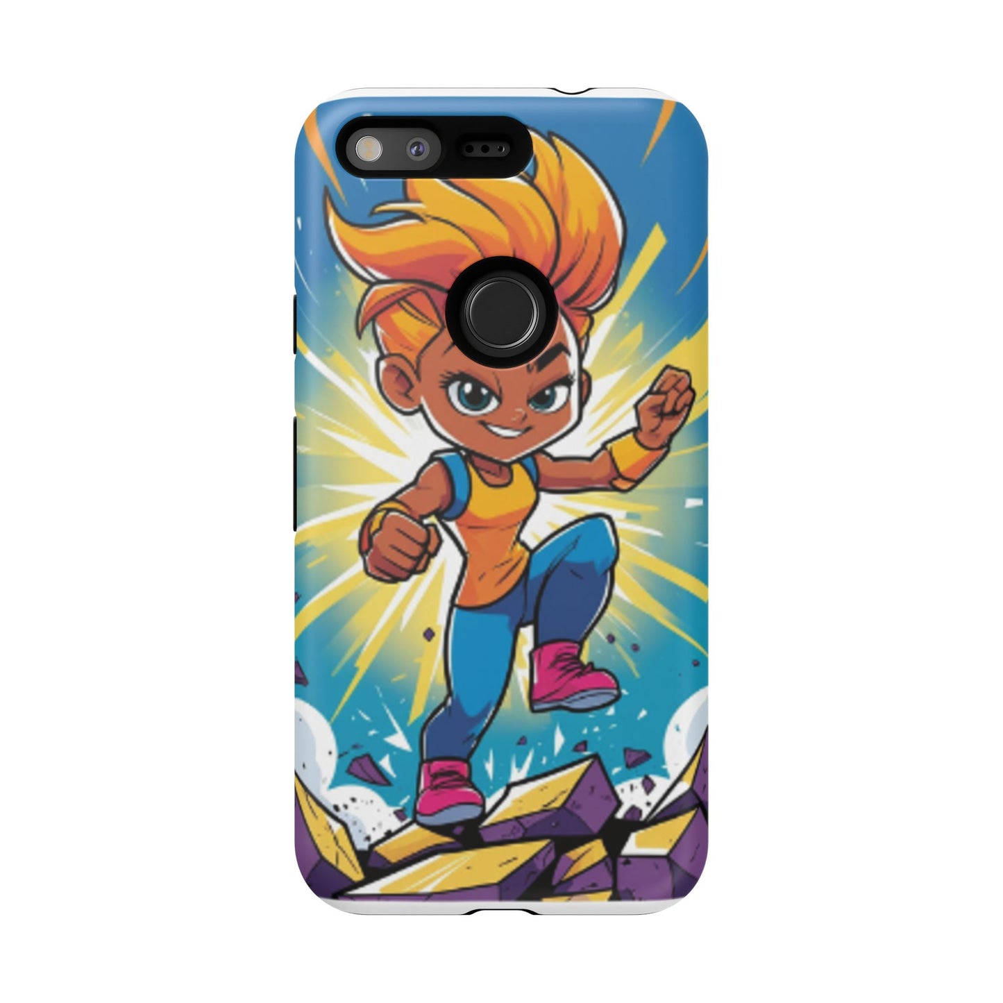Phone Case — Bold Superhero Girl Design ("Tough Cases")