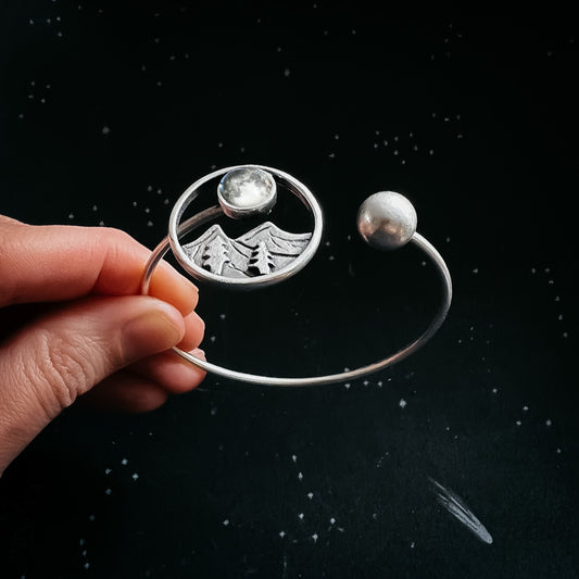CLEARANCE My Moon Rises Over Landscape - Mountain Bracelet