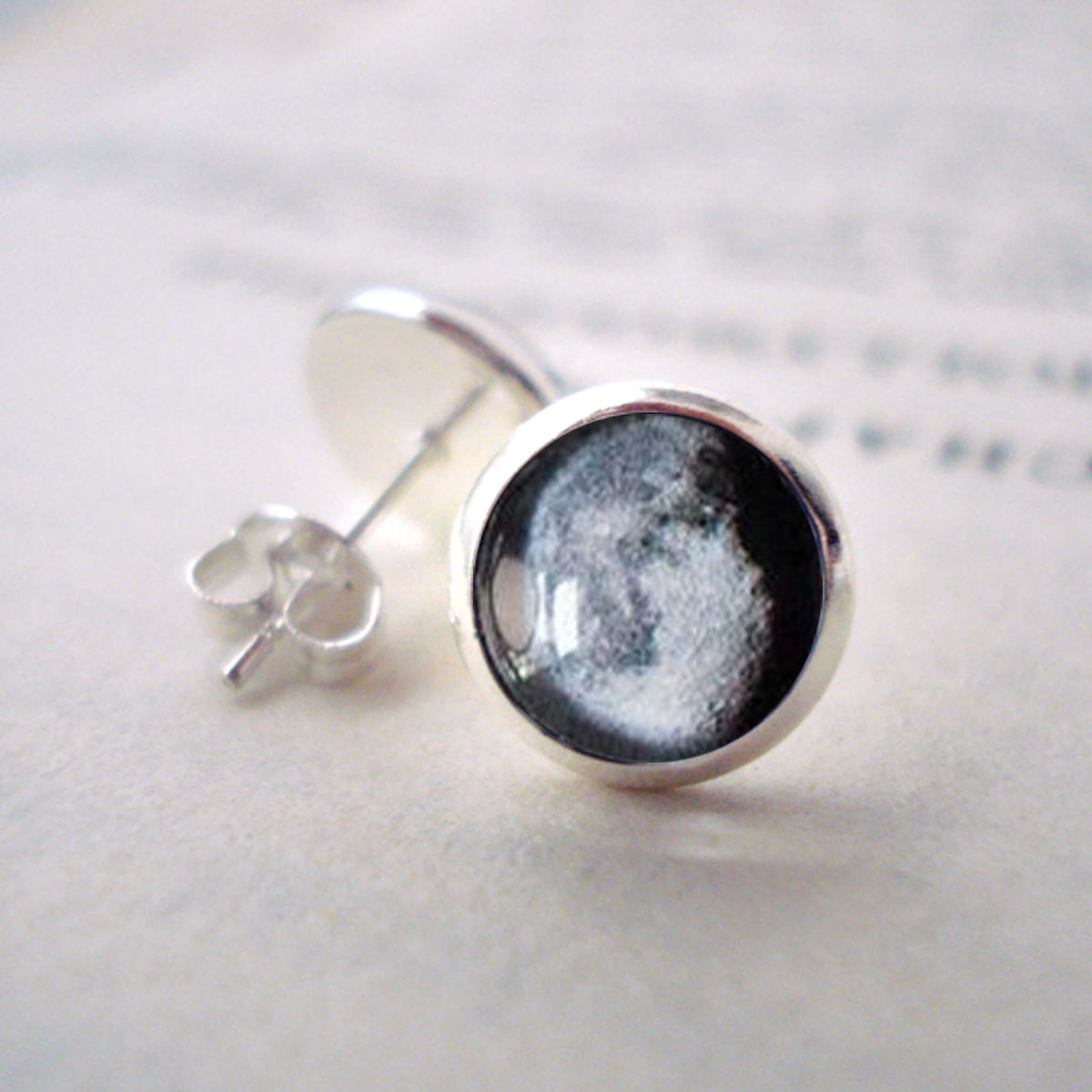 My Moon Custom Small Stud Earrings
